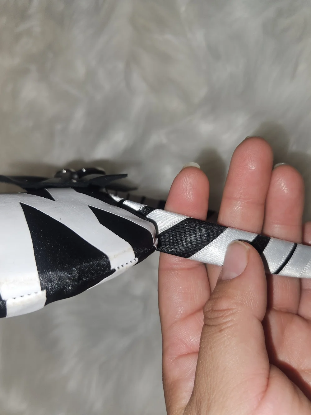 Black & White Zebra Print Bow Ear Headband